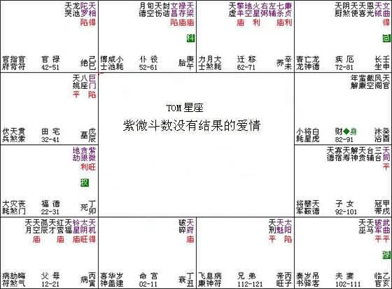 紫微没有结果的爱情